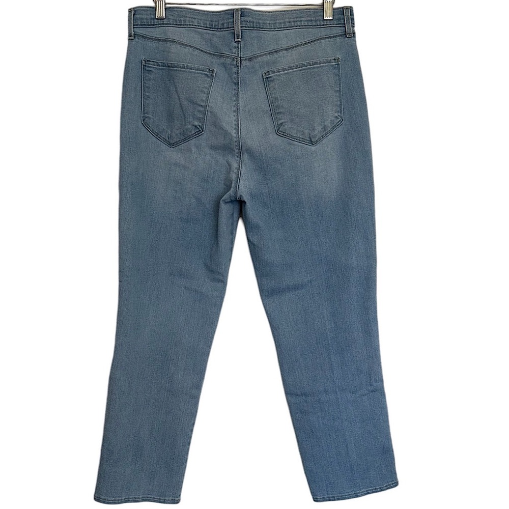 Women’s L’Agence Light Wash Blue Straight Leg Jeans Stretch High Rise Size 32 - Picture 2 of 9